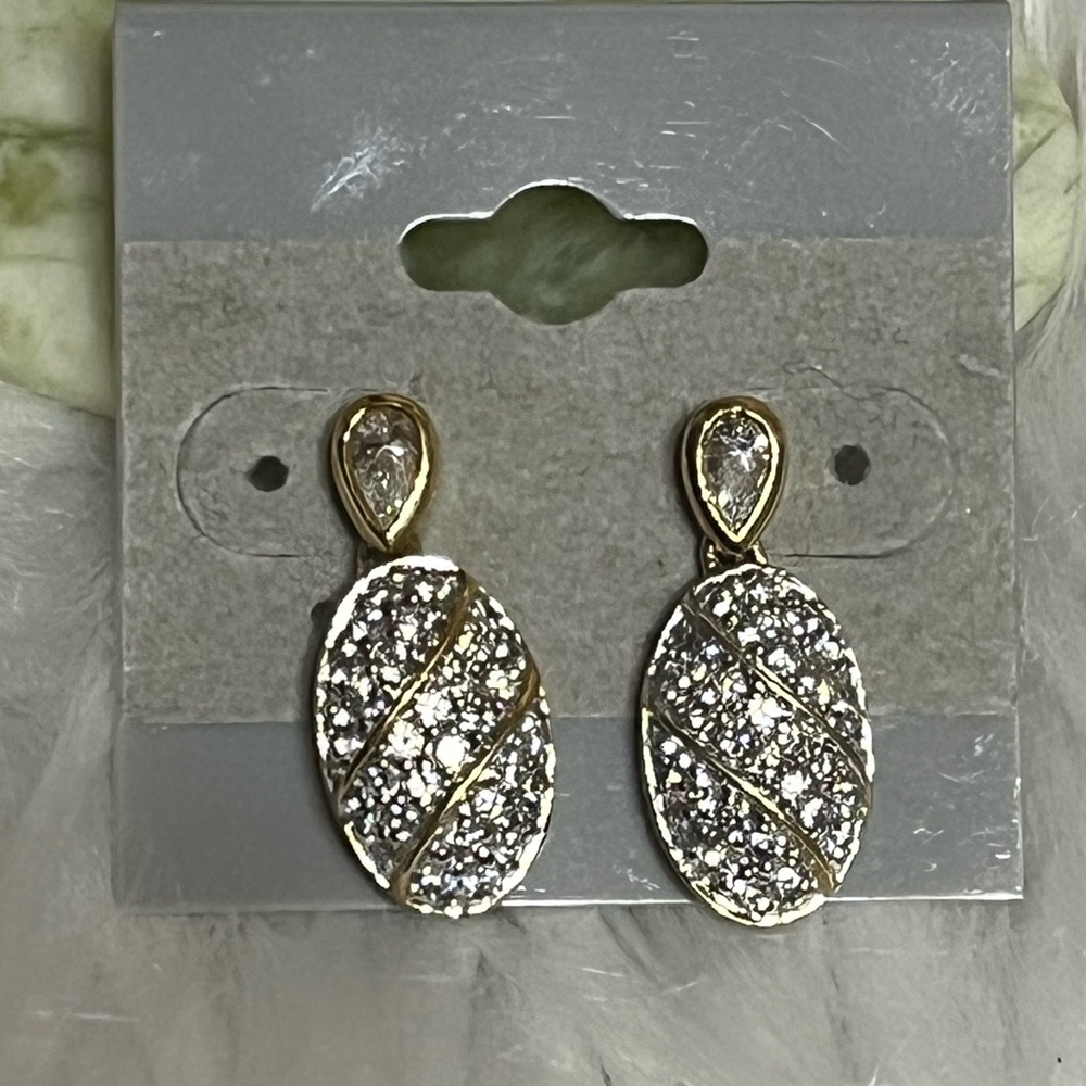 Suzanne Somers Gold Over Sterling Earrings